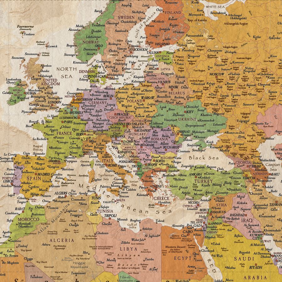 Carte du monde vintage | Déco | Pinterest | Papier peint ...