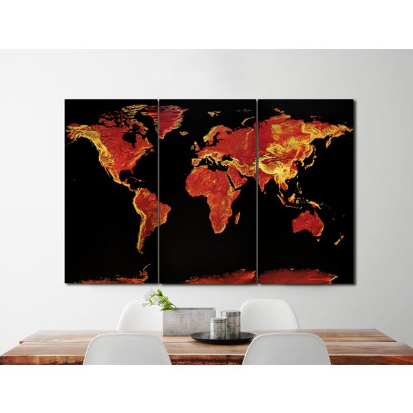 Carte du monde Fire Opal