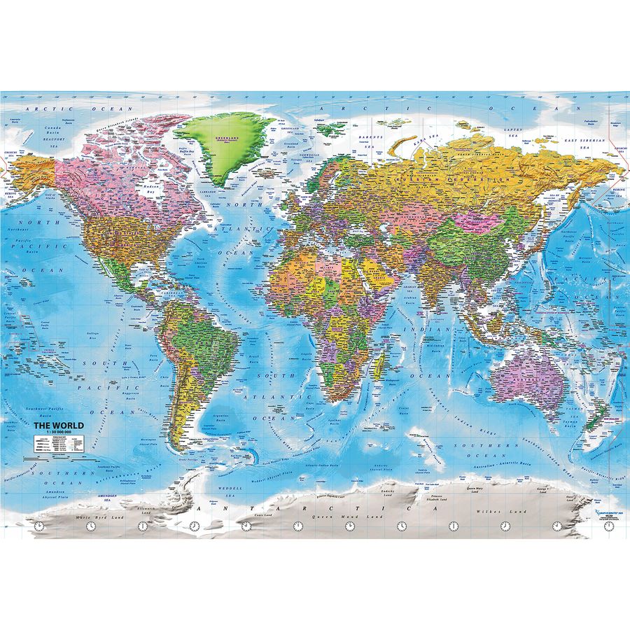 XXL Puzzle Carte du monde 2000 pièces - Le monde - 97 x 68 cm Carte Premium  2020 MAPS IN MINUTES - Jeux Commandez dès maintenant! Close Up