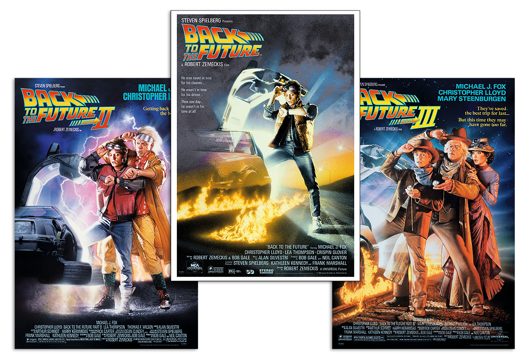Set de 3 Posters Retour vers le futur - Affiches cinématographiques